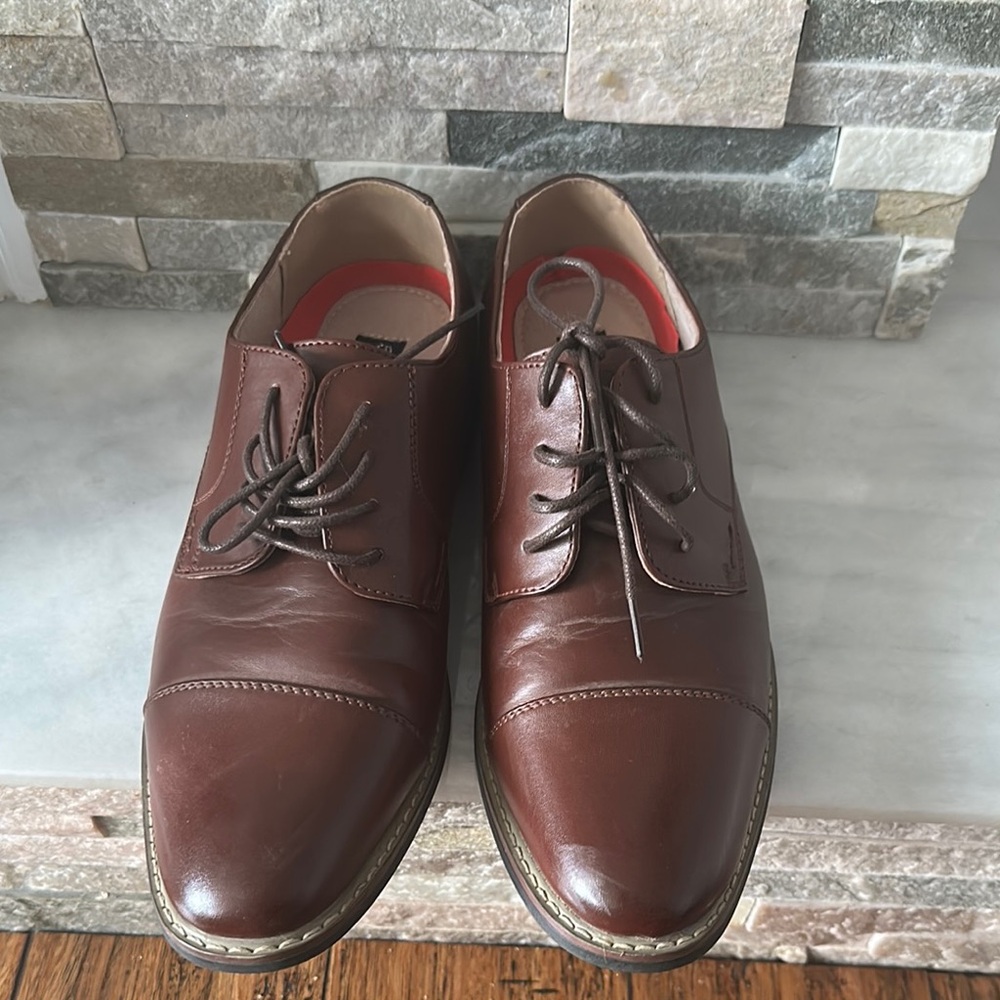 Bruno Marc Brown Leather Men's Dress Shoes Size 9